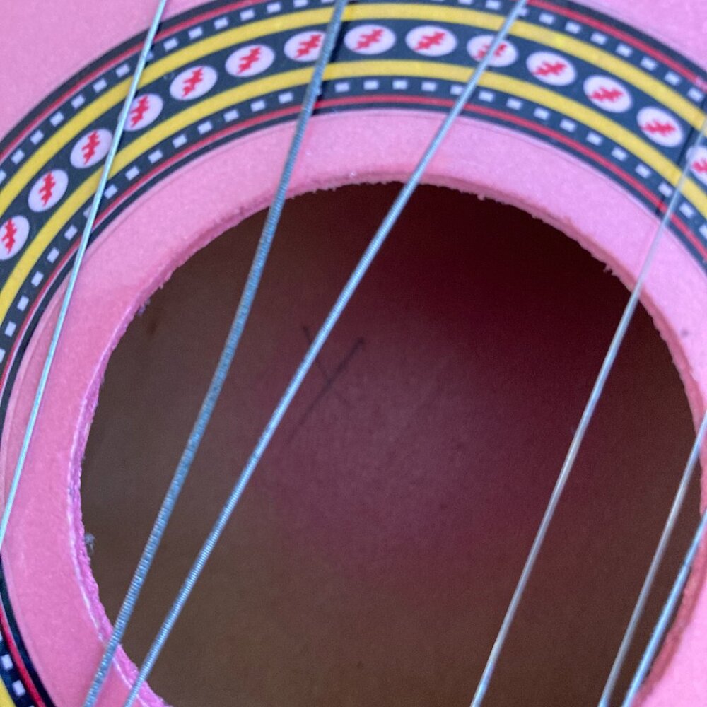 Retro Pink 6 String Ukulele - Picture 5 of 11